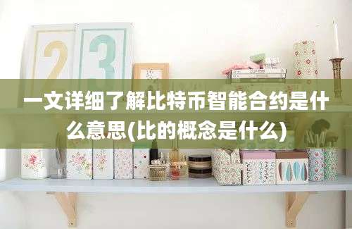 一文详细了解比特币智能合约是什么意思(比的概念是什么)
