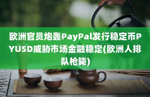 欧洲官员炮轰PayPal发行稳定币PYUSD威胁市场金融稳定(欧洲人排队枪毙)