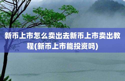 新币上市怎么卖出去新币上市卖出教程(新币上市能投资吗)