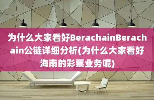 为什么大家看好BerachainBerachain公链详细分析(为什么大家看好海南的彩票业务呢)
