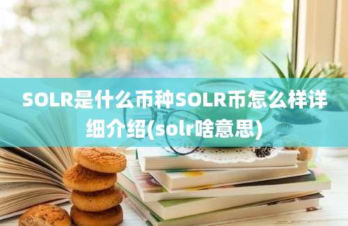 SOLR是什么币种SOLR币怎么样详细介绍(solr啥意思)