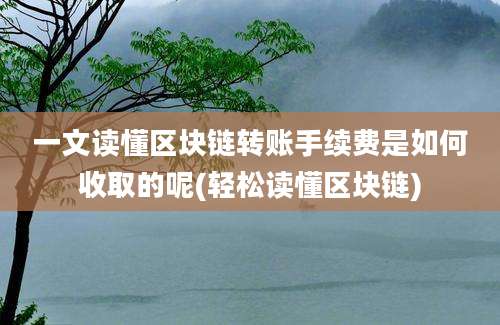 一文读懂区块链转账手续费是如何收取的呢(轻松读懂区块链)