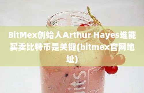 BitMex创始人Arthur Hayes谁能买卖比特币是关键(bitmex官网地址)