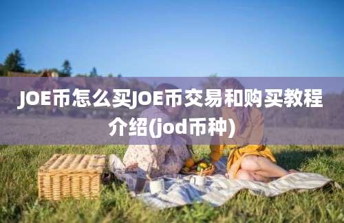 JOE币怎么买JOE币交易和购买教程介绍(jod币种)