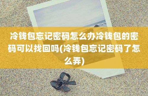 冷钱包忘记密码怎么办冷钱包的密码可以找回吗(冷钱包忘记密码了怎么弄)