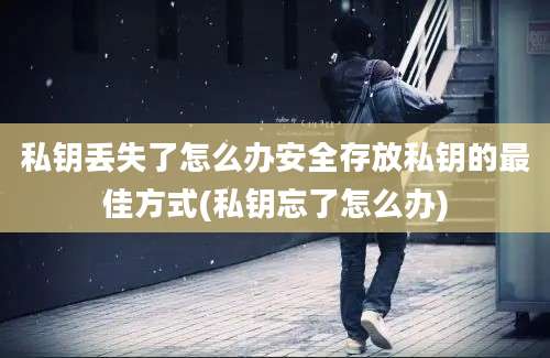 私钥丢失了怎么办安全存放私钥的最佳方式(私钥忘了怎么办)