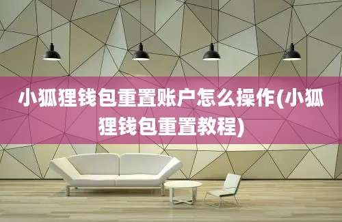 小狐狸钱包重置账户怎么操作(小狐狸钱包重置教程)