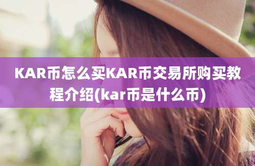 KAR币怎么买KAR币交易所购买教程介绍(kar币是什么币)