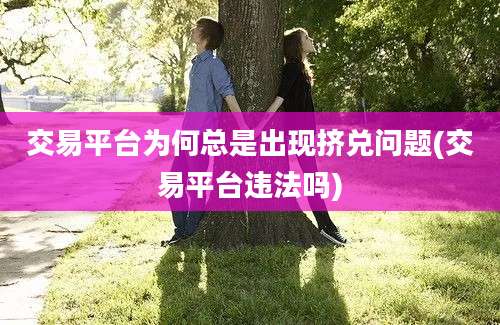 交易平台为何总是出现挤兑问题(交易平台违法吗)