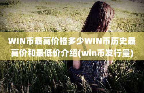 WIN币最高价格多少WIN币历史最高价和最低价介绍(win币发行量)
