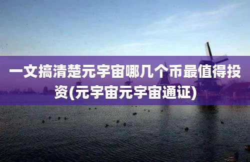 一文搞清楚元宇宙哪几个币最值得投资(元宇宙元宇宙通证)