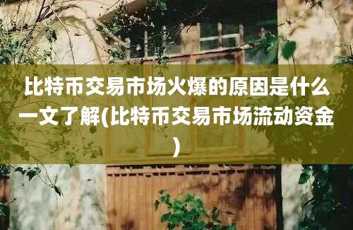比特币交易市场火爆的原因是什么一文了解(比特币交易市场流动资金)