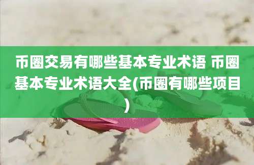 币圈交易有哪些基本专业术语 币圈基本专业术语大全(币圈有哪些项目)